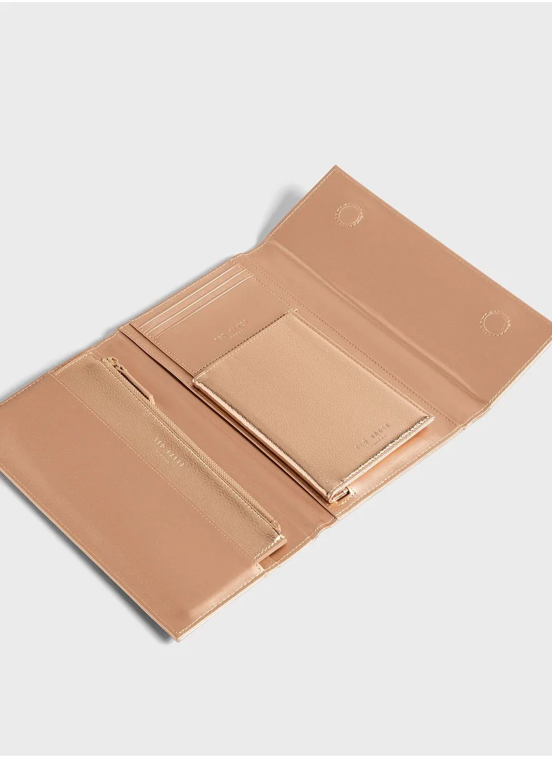 Ted Baker Rayya Metallic Travel Wallet