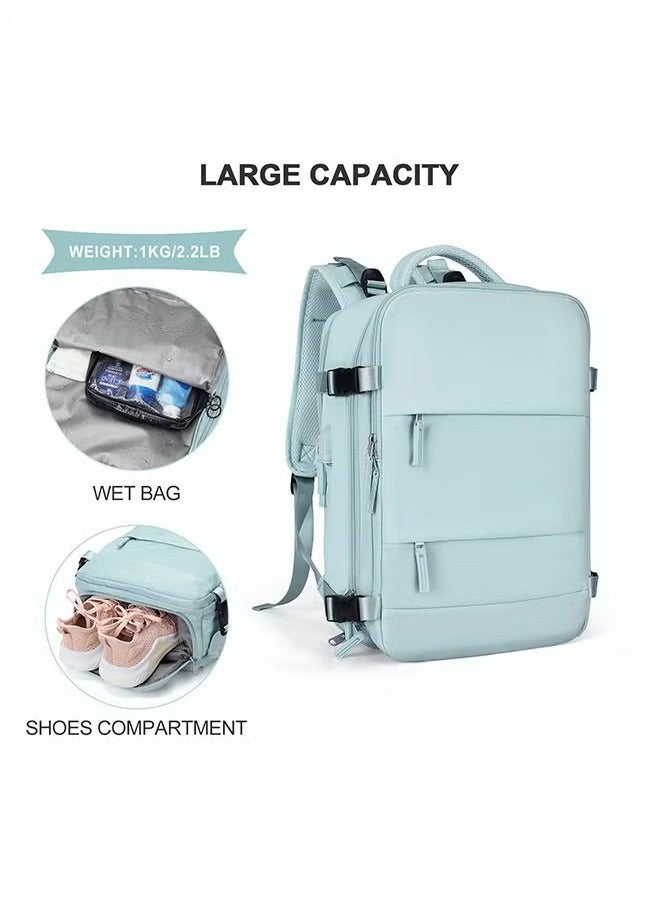 Canway Travel Backpack for Men Women Carry On Backpack with USB Charging Port Shoe Compartment 15.6 Inch Laptop Backpack Flight Approved College School Bag Casual Daypack for Weekender Business Hiking - Image 5