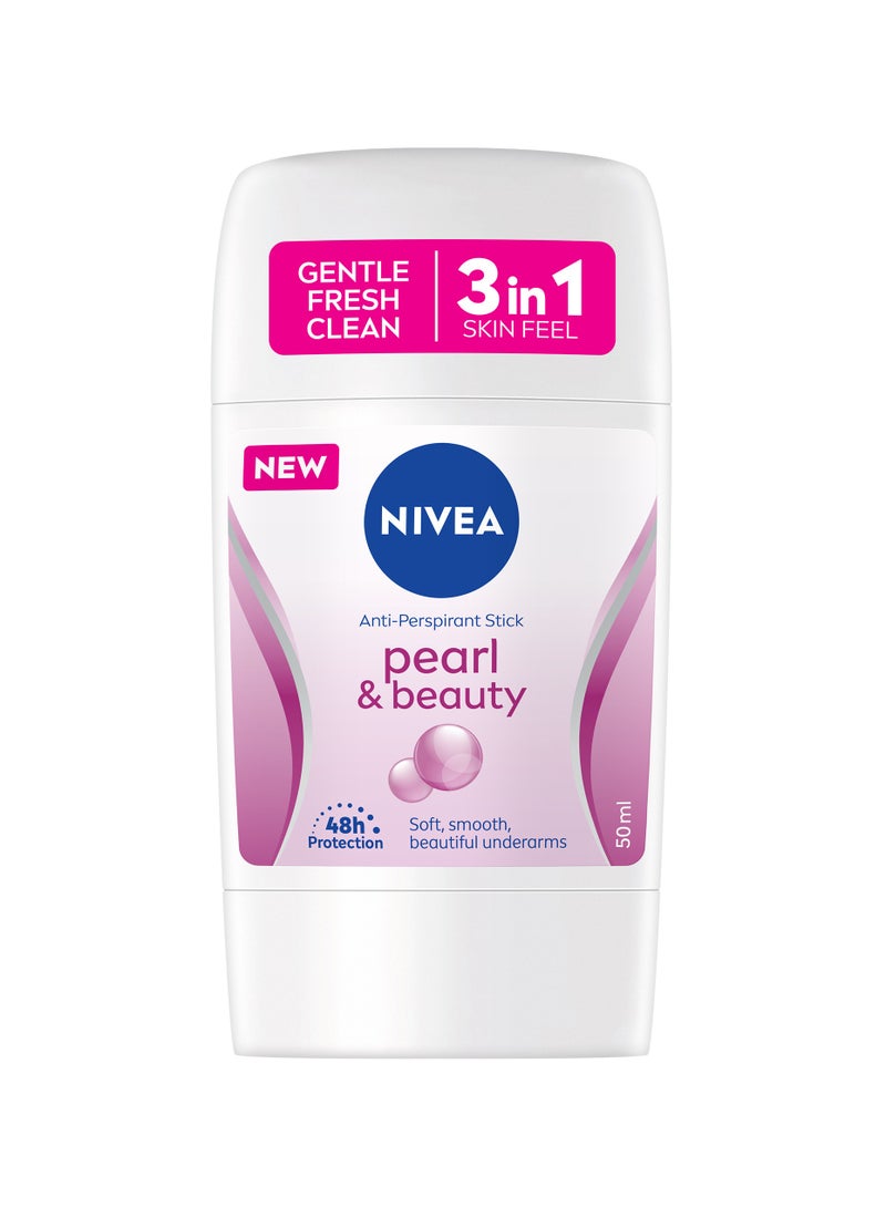 Nivea Pearl Extracts And Beauty Antiperspirant For Women Stick 50ml - Image 2