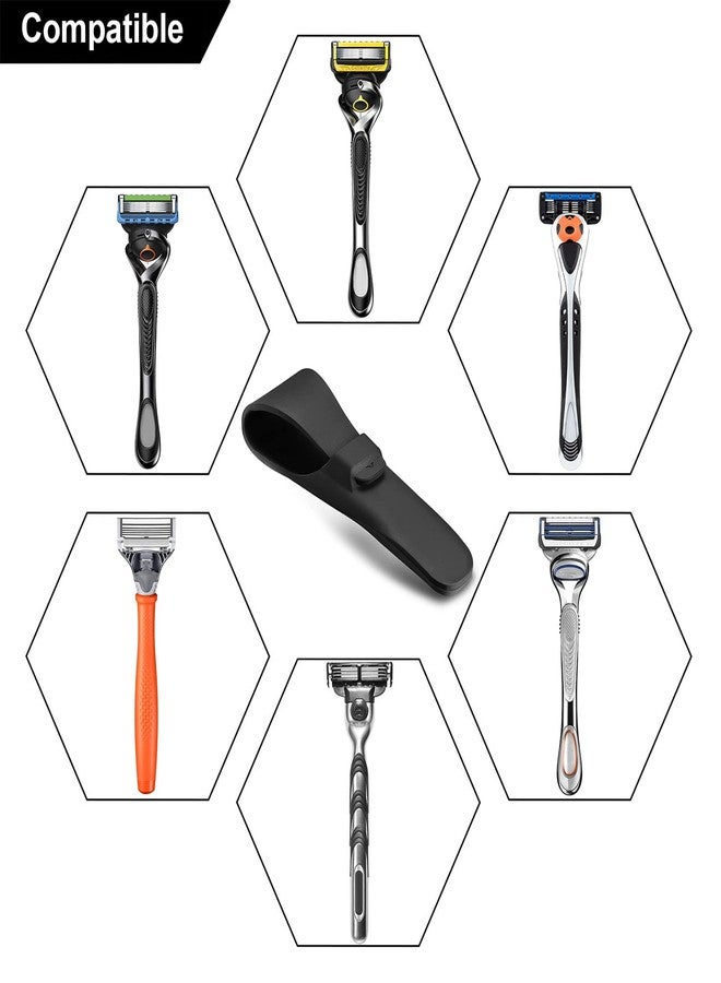 LinMei Silicone Razor Case Soft Razor Travel Case Portable Razor Case Razor Protective Case Safety Waterproof Razor Cover Compatible with Most Manual Razor with 2 Cleaning Brushes (1pcs) - Image 5