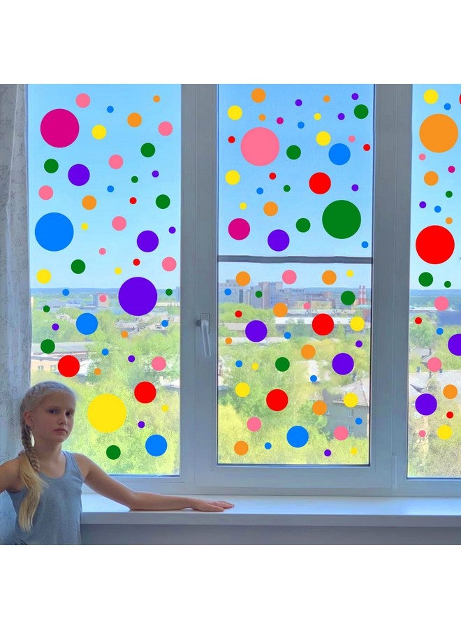 Sinekong 1240Pcs Polka Dot Wall Decals Colorful Boho Wall Decal Peel and Stick Kids Wall Decals Removable Round Circle Rainbow Wall Stickers for Girls Baby Playroom Nursery Classroom Bedroom Living Room Decor - Image 5