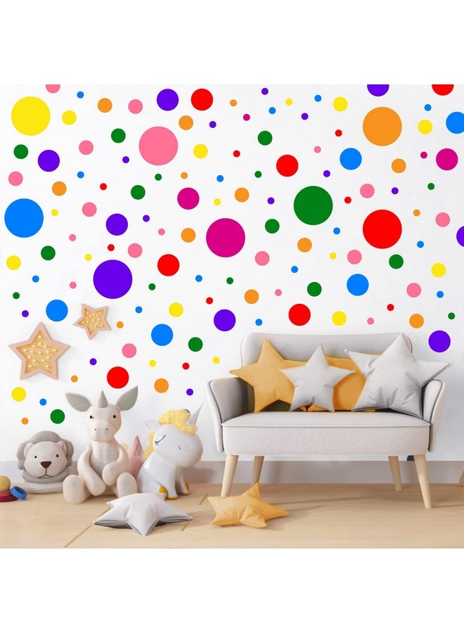 Sinekong 1240Pcs Polka Dot Wall Decals Colorful Boho Wall Decal Peel and Stick Kids Wall Decals Removable Round Circle Rainbow Wall Stickers for Girls Baby Playroom Nursery Classroom Bedroom Living Room Decor - Image 4