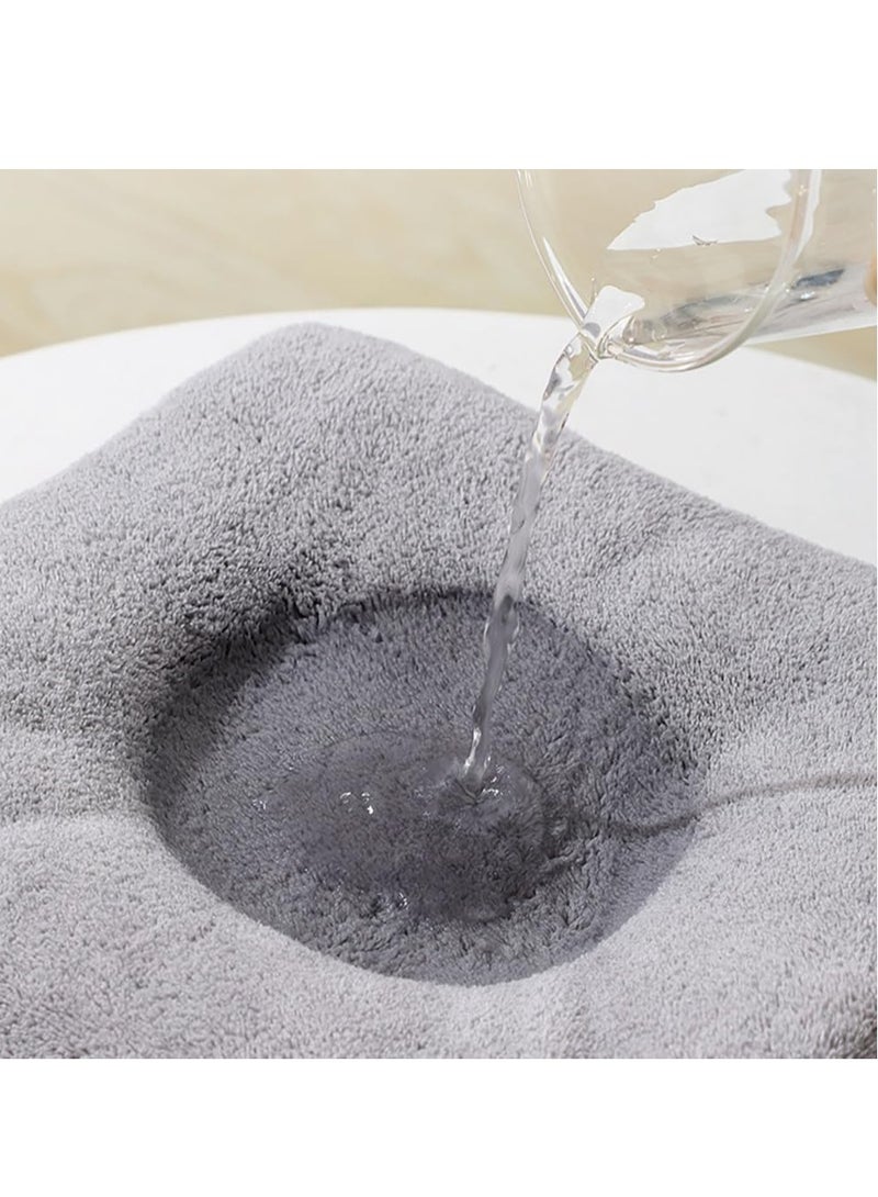 منشفة حمام الطفل ذات غطاء 80x80 سم - منشفة حمام كبيرة للطفل - ناعمة وامتصاصية - بطانية حمام لطيفة برسوم كرتون حيوانات للطفل الذكر أو الأنثى - لون رمادي. - Image 2