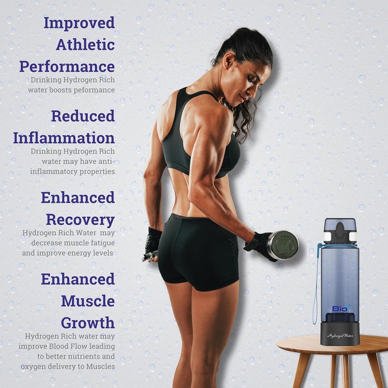 BioPlus HYDROGEN WATER Bottle |SPE-PEM Technology|1 Year Warranty| Platinum Titanium plates |Inhallation Feature| No Chlorine No Ozone Mixing| H2 > 1500 PPB | -ORP -750 mv| Purity 99.9% H2 | Health Benefit - Image 3