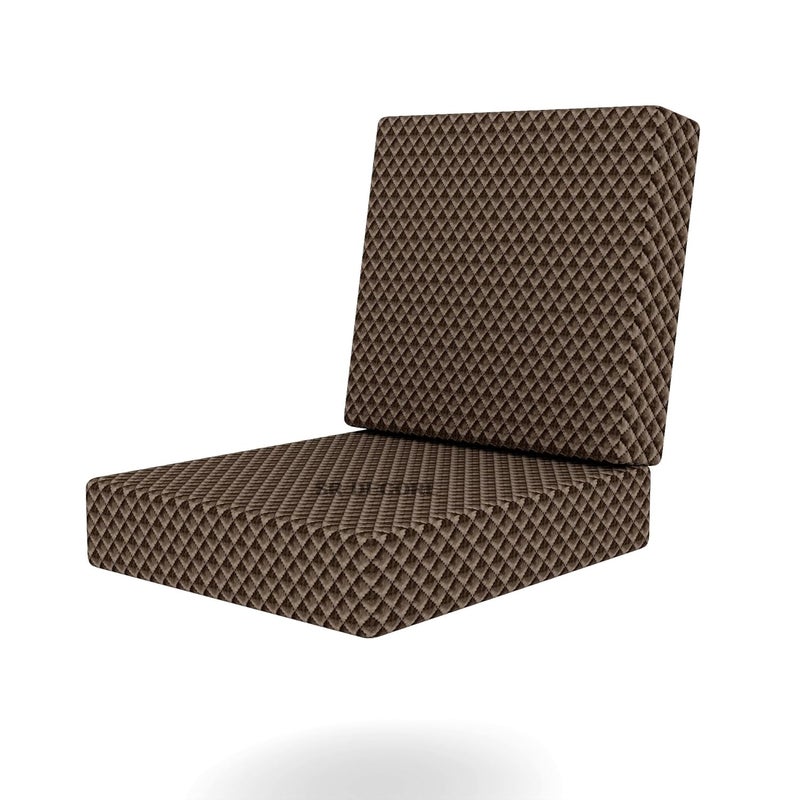 Namdev Art's Sofa Foam Cushions in Velvet with Zip Cover (Seat - 22"x21"x4" Back Rest -18"x21"x4") |Density:- 32 Foam | Warm and Decent Visual | Stretchy Soft Velvet Fabric (Brown) - Image 4