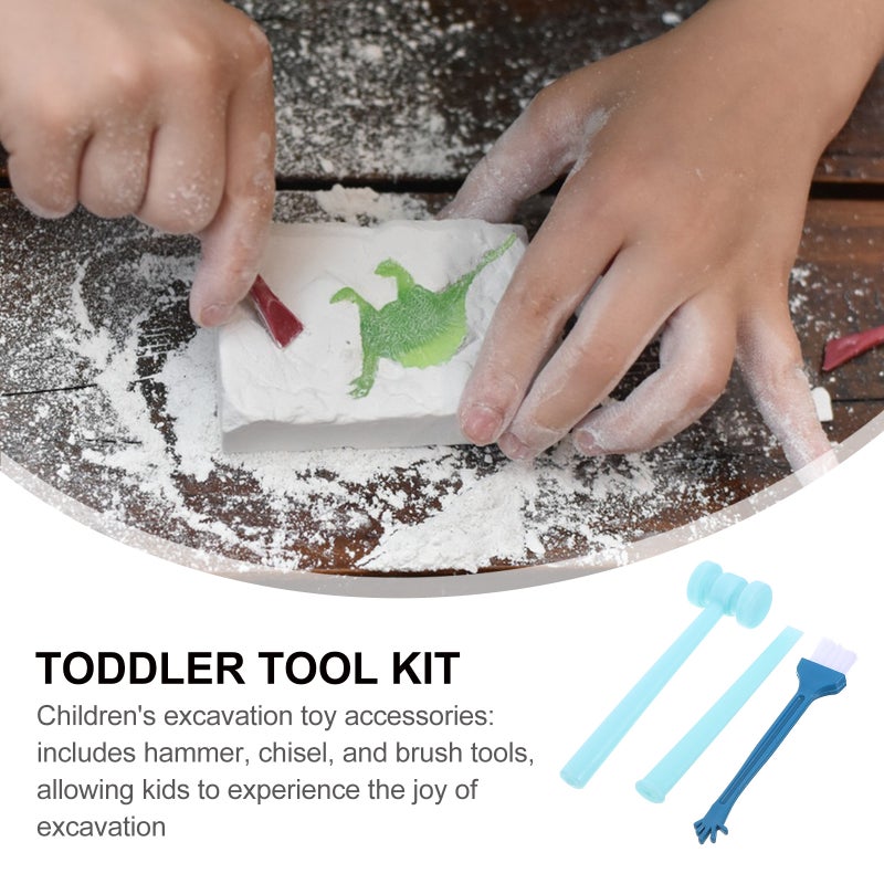 10 Sets Of Diy Digging Toy Set With Hammer And Brush Toddler Construction And Archaeological Digging Portable Digging Tools - Image 5