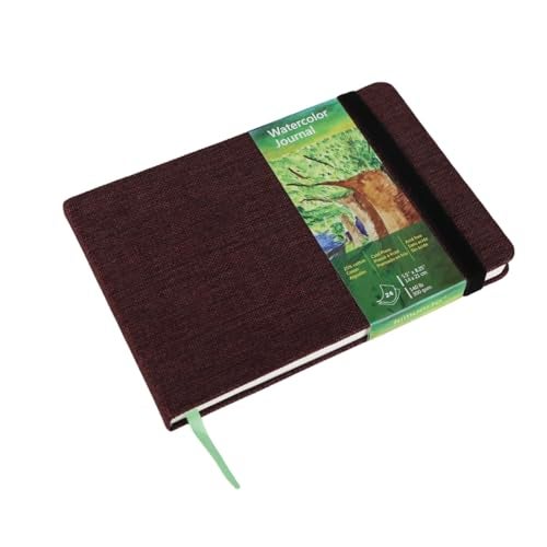 tumuarta Watercolor Journal, 8.25x5.5, 140 LB, 300 GSM, Cotton Paper, Cold Press, 24 Sheets, 48 Pages, Watercolor Paper Sketchbooks for Use As Travel Notebook and Mixed Media Pad - Image 1