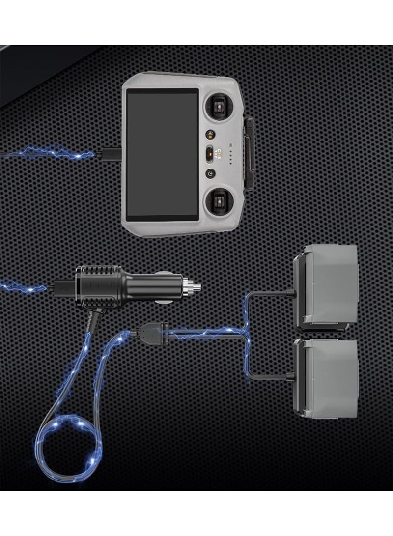 SYOSI 2-in-1 Battery Car Charger for DJI Mini 3 Pro Drone - Quick Charge Adapter for Batteries & Remote Controller, Support Batteries & Remote Controller Charging Together, for DJI Mini 3 Pro Drone - Image 2