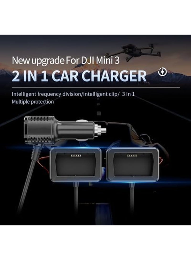 SYOSI 2-in-1 Battery Car Charger for DJI Mini 3 Pro Drone - Quick Charge Adapter for Batteries & Remote Controller, Support Batteries & Remote Controller Charging Together, for DJI Mini 3 Pro Drone - Image 3
