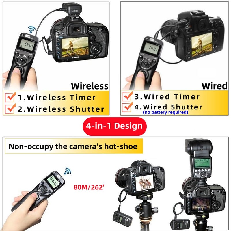 Pixel Timer Shutter Release Remote Control TW283-DC2 Remote Release for Nikon Z7 Z7II Z6 Z6II Z5 D5600 D3300 D5000 D5100 D5200 D5300 D5500 D90 D7000 D7100 D7200 D7500 D780 D610 D750 P7700 P7800 - Image 5