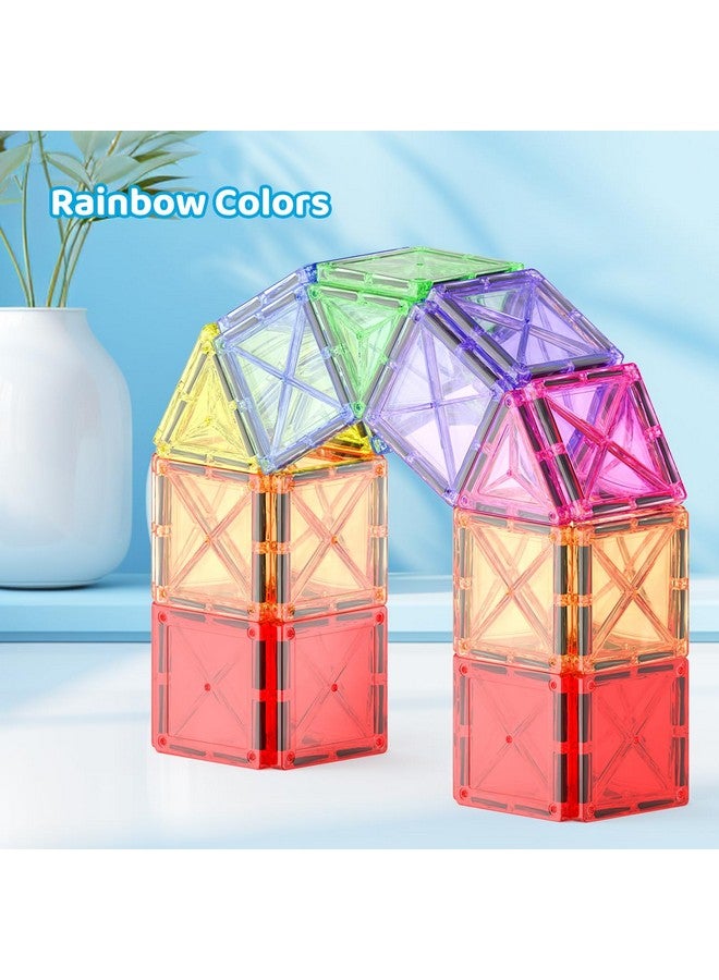 Crenova Magnetic Tiles 40 Pcs Magnetic Blocks 3D Building Blocks Construction Preschool Educational Toys For Kids  - Image 5