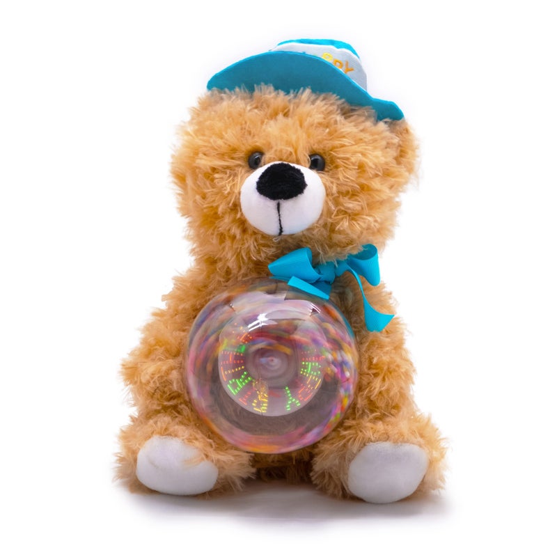 Cuddle Barn - Birthday Buddy Benson | Animated Stuffed Animal Teddy Bear Plush Toy Lights Up and Bops to Happy Birthday, 13" - Image 1