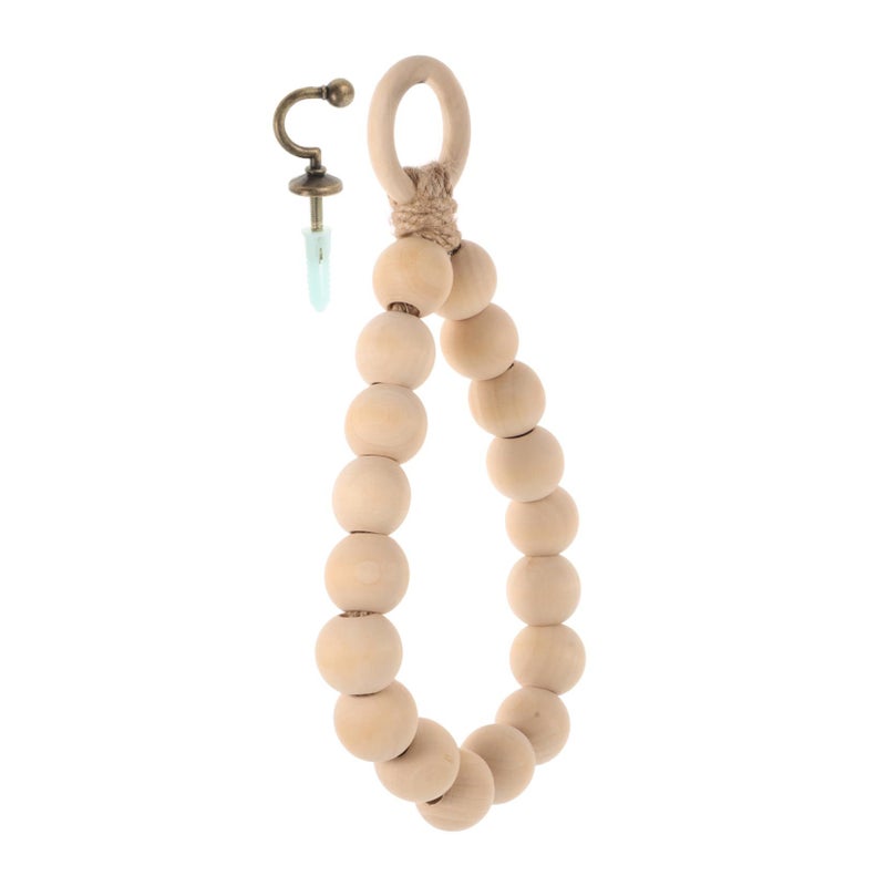Wooden Towel Holder Wall Mounted Bead Design For Kitchen And Bathroom - Image 1