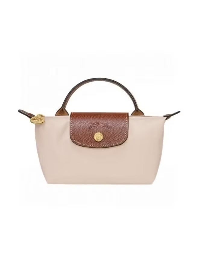 Longchamp Longchamp Women's Classic Fashion Versatile Mini Makeup Bag Handbag Shoulder Bag Handheld Small Bag Off White - Image 1
