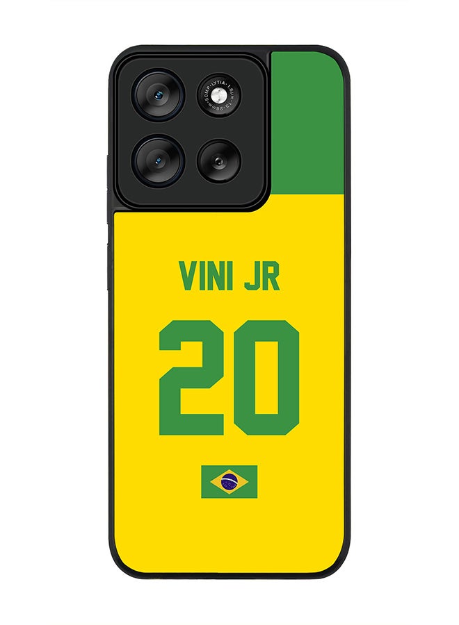 Stylizedd For Motorola Moto G56 Case,Slim fit Camera Protection, Shockproof Thin Phone cover  - Football - Brazil,  Vini Jr - Image 1