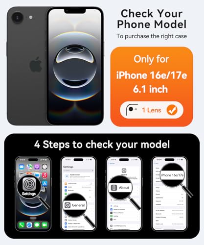 CANSHN Magnetic for iPhone 17e 16e Case Upgraded Full Camera Protection Compatible with Magsafe Translucent Matte Shockproof Protective Phone Case for iPhone 17e 16e Ultramarine - Image 3