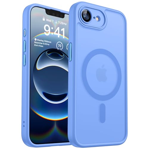 CANSHN Magnetic for iPhone 17e 16e Case Upgraded Full Camera Protection Compatible with Magsafe Translucent Matte Shockproof Protective Phone Case for iPhone 17e 16e Ultramarine - Image 1