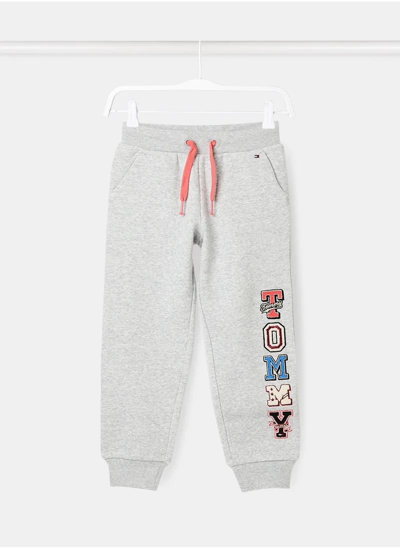 تومي هيلفيغر Girls Logo Badge Sweatpants