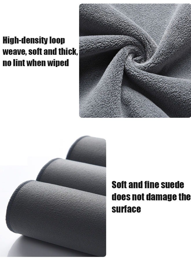 2 PCS Car Wash Towel Absorbent Clean and Dry Coral Velvet Suede Double Sided Thickened Changan Special(20*30cm/30*60cm)  - Image 2