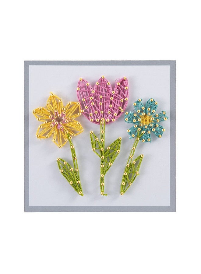 Fun Express Spring Flowers String Art Craft - Image 1
