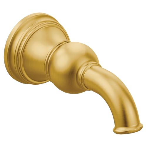 Moen S12105BG Weymouth 12Inch Slip Fit Connection NonDiverting Tub Spout Brushed Gold - Image 1