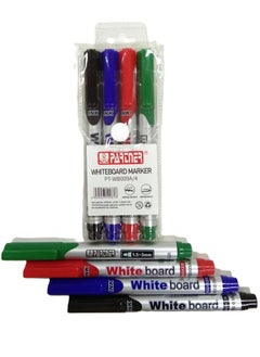 PARTNER 4-Piece thin Tip Erasable Whiteboard Markers Multicolour  - Image 1
