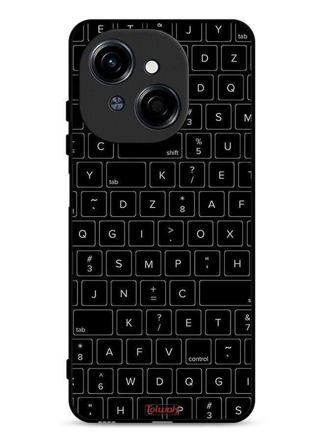 Tolwak Tecno Spark Go 1 4G Protective Case Cover Random Keyboard Keys Pattern - Image 1