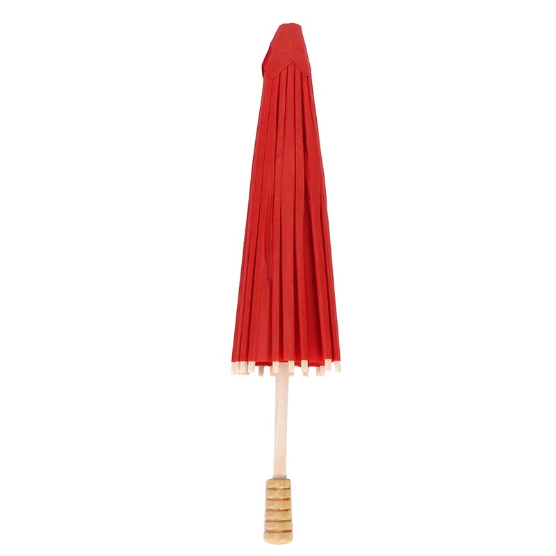 White Blank Paper Umbrella Colorful Oil Paper Umbrella for Kids DIY Painting Craft(Red) - Image 4
