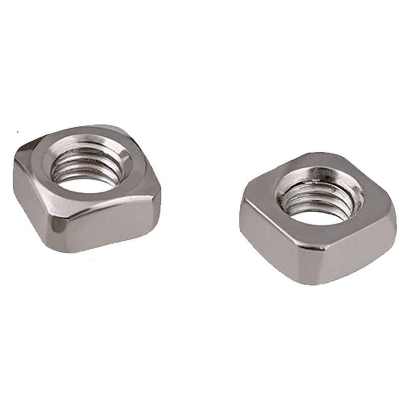 DGZ 100pcs M8 Square Nut, Metric Coarse Thread Nut,Zinc Plated, Silver Tone(Size: M8×12×6). - Image 2