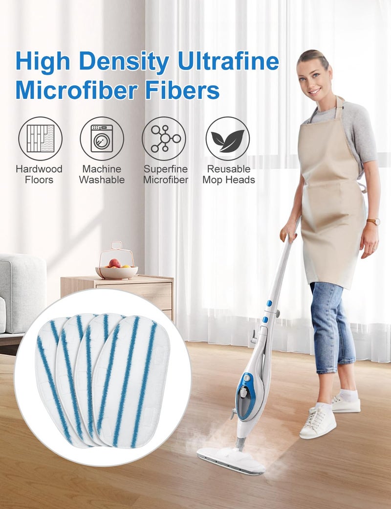 GFRED Steam Mop Pads Compatible with PurSteam ThermaPro 10-in-1 and ThermaPro 211 Steam Mop Cleaner Microfiber Pur steam Mop Replacement Pads Washable Reusable Steam Mop Pads for Steamer Floor Cleaning - Image 2