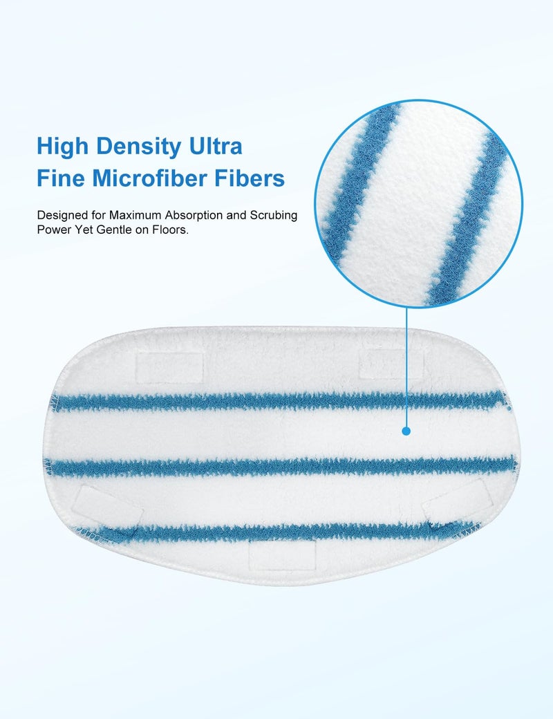 GFRED Steam Mop Pads Compatible with PurSteam ThermaPro 10-in-1 and ThermaPro 211 Steam Mop Cleaner Microfiber Pur steam Mop Replacement Pads Washable Reusable Steam Mop Pads for Steamer Floor Cleaning - Image 3
