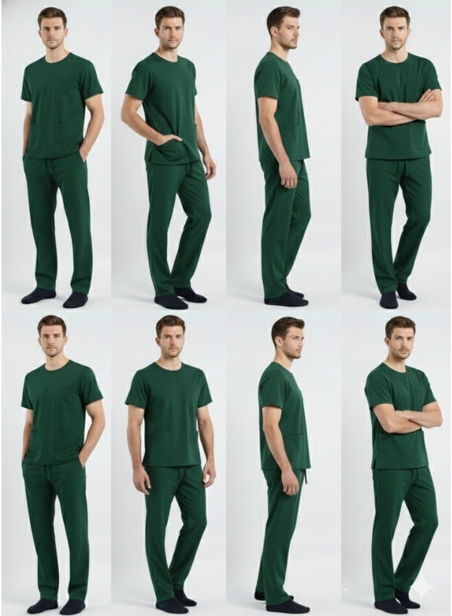 قماش ليكرا مريح للتنظيف مزود بالعديد من الجيوب، مصمم بدقة ليحافظ على لونه دون أن يبهت مع الغسيل المتكرر. زيتي مقاس xl - Image 2