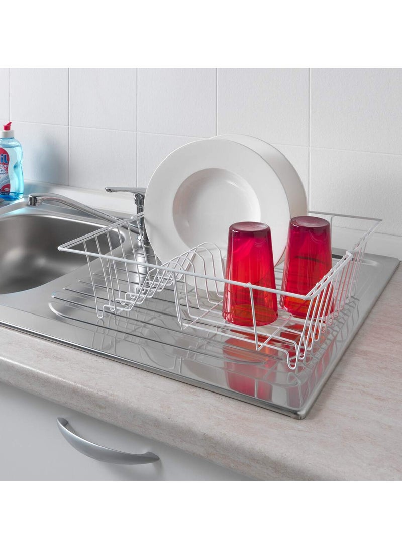 Metaltex Metaltex White Piccolo Dish Drainer – Compact & Durable with LDPE Coating  - Image 3