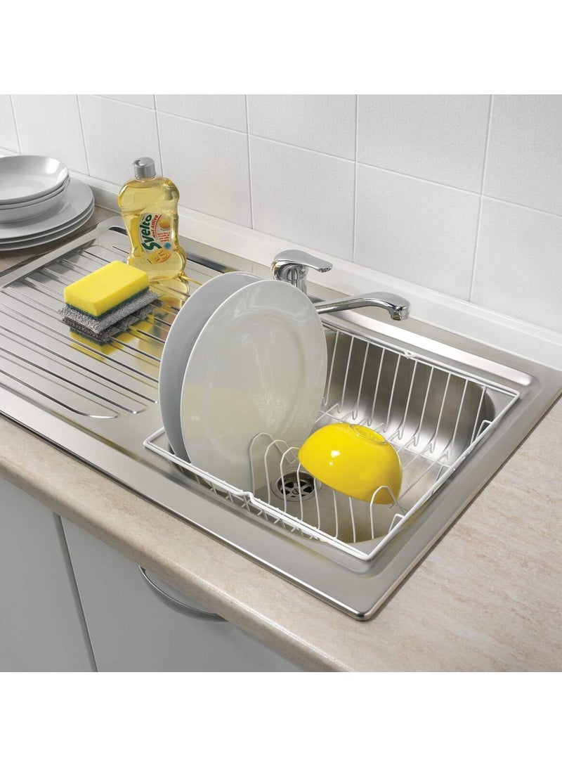 Metaltex Metaltex White Piccolo Dish Drainer – Compact & Durable with LDPE Coating  - Image 4