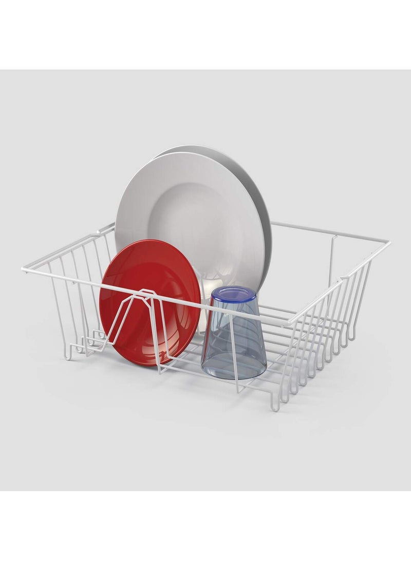 Metaltex Metaltex White Piccolo Dish Drainer – Compact & Durable with LDPE Coating  - Image 5