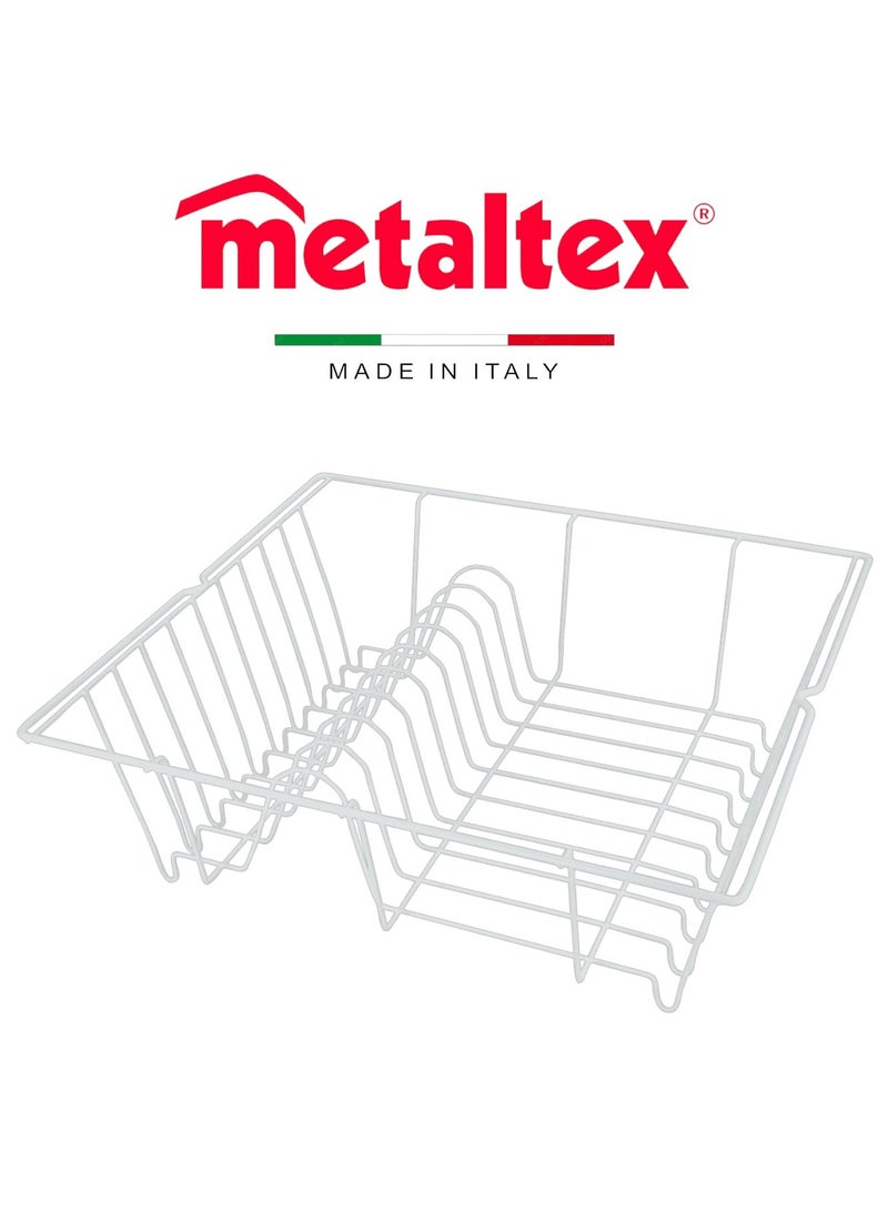 Metaltex Metaltex White Piccolo Dish Drainer – Compact & Durable with LDPE Coating  - Image 2