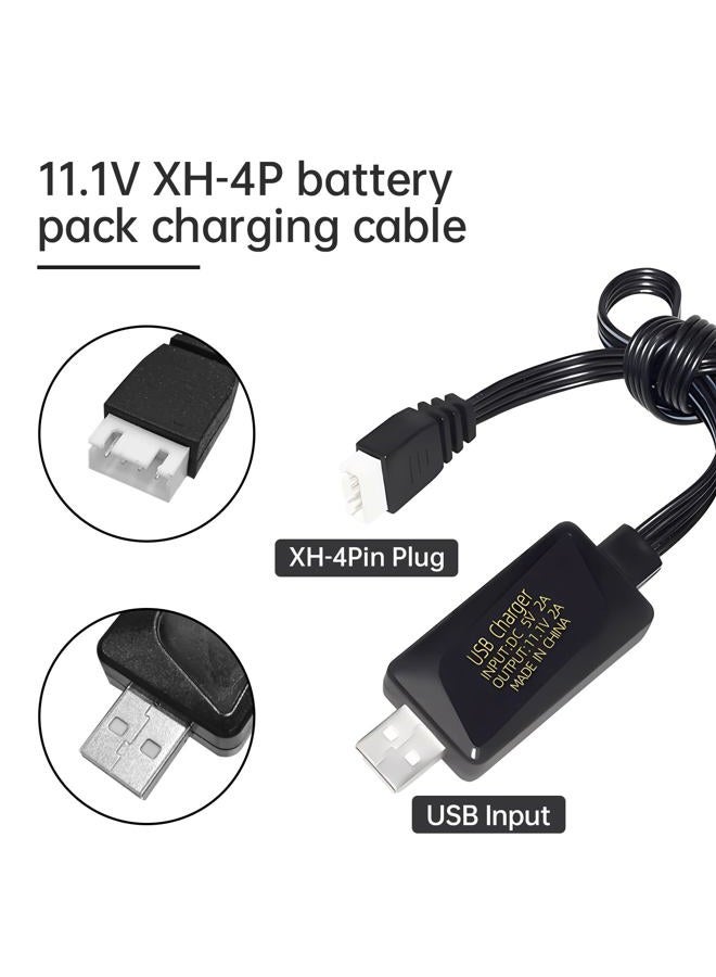 Fytoo 3S 11.1V 2A USB Fast Charging Cable for RC Cars, Drones, Car Models, RC Boats, Air Gun Toys Battery Charger with Overcharge Protection Overvoltage Protection LED Display - Image 2
