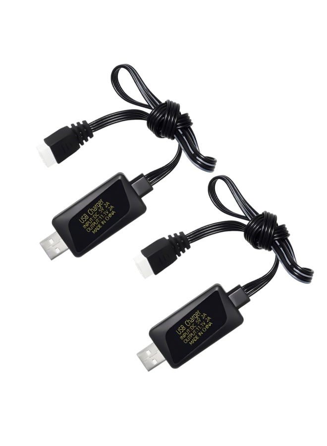 Fytoo 3S 11.1V 2A USB Fast Charging Cable for RC Cars, Drones, Car Models, RC Boats, Air Gun Toys Battery Charger with Overcharge Protection Overvoltage Protection LED Display - Image 1