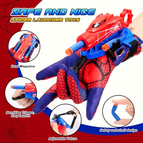 Excitobo Superhero Web Shooters for Kids Age 812 Adjustable Wrist Launcher Slinging Toy Set with 20 Darts Ideal Birthday for Boys Girls Imaginative RolePlaying Costume Accessory - Image 5