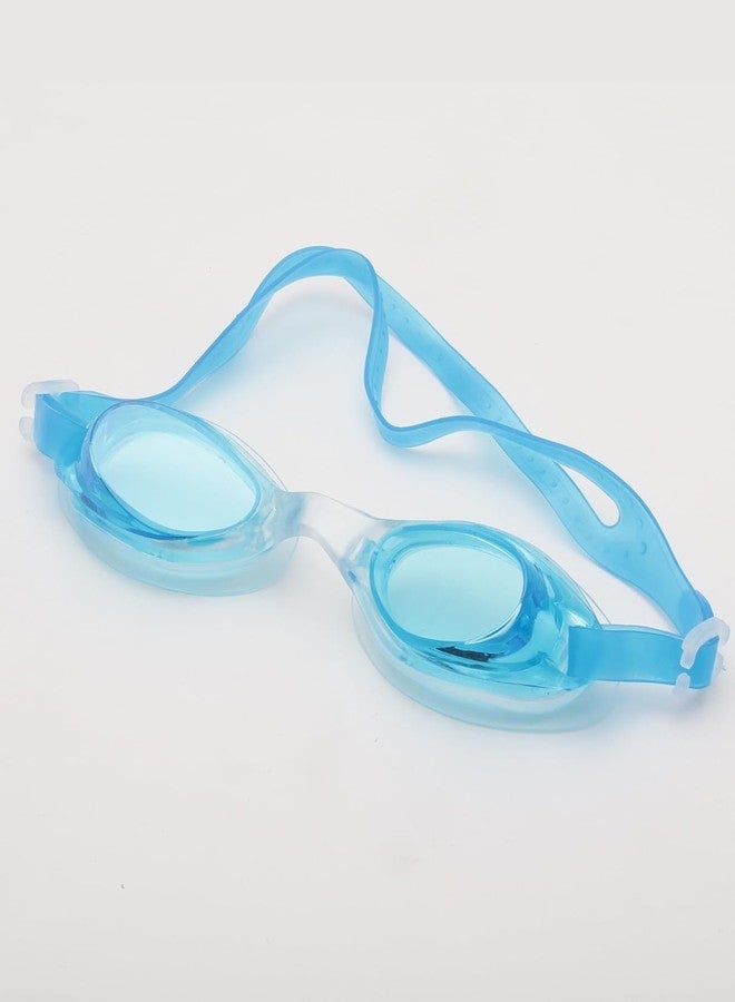 G.FIDEL نظارات سباحة للأطفال من جي.فيدل، مضادة للضباب والحماية من الأشعة فوق البنفسجية، عبوة من قطعة واحدة - أزرق فاتح - Image 2