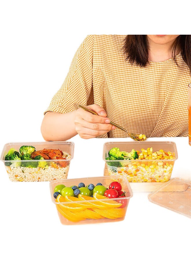 Temeiju Disposable Square Food Containers, 1000 Model, 20 Sets, With Lids, Food-Grade, Thick Takeout Boxes, Picnic Utensils - Image 3