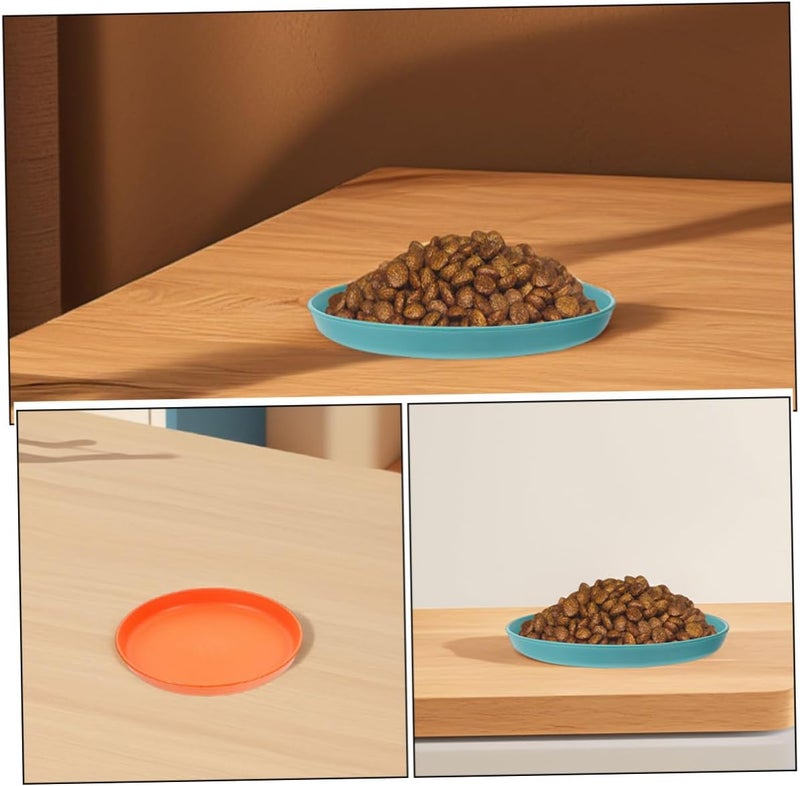 8pcs Plastic Cat Food Bowls Flat Shallow Pet Feeding Dishes Whisker Friendly for Kittens and Short-Legged Cats Small Pet Wet Food Plates - Image 3