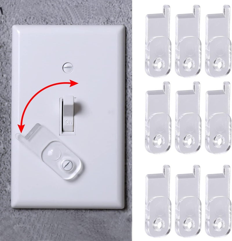 YLOVAN Toggle Switch Plate Cover Guard 10 Pack Clear - Security, Circuit and Child Protection for Indoor/Outdoor Wall Plate Covers - Image 1