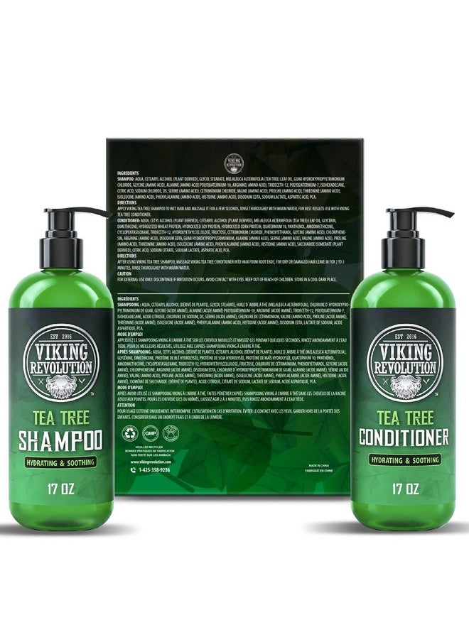 Viking Revolution Viking Revolution Tea Tree Shampoo and Conditioner Set - Hydrates, Moisturizes & Soothes Dry and Itchy Scalps - With Natural Tea Tree Oil - 17 oz  - Image 5
