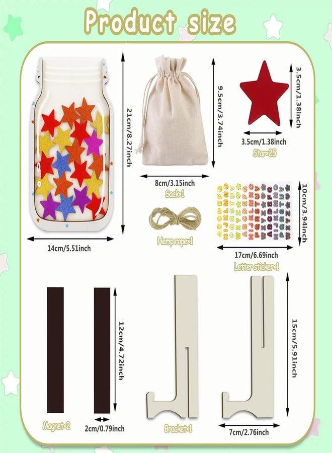 Vanleonet Reward Jars for Kids, Magnetic Star Jar Reward System, Behavior Management Classroom Tools, Star Reward Jar, Ideal for Classroom Home - Image 2