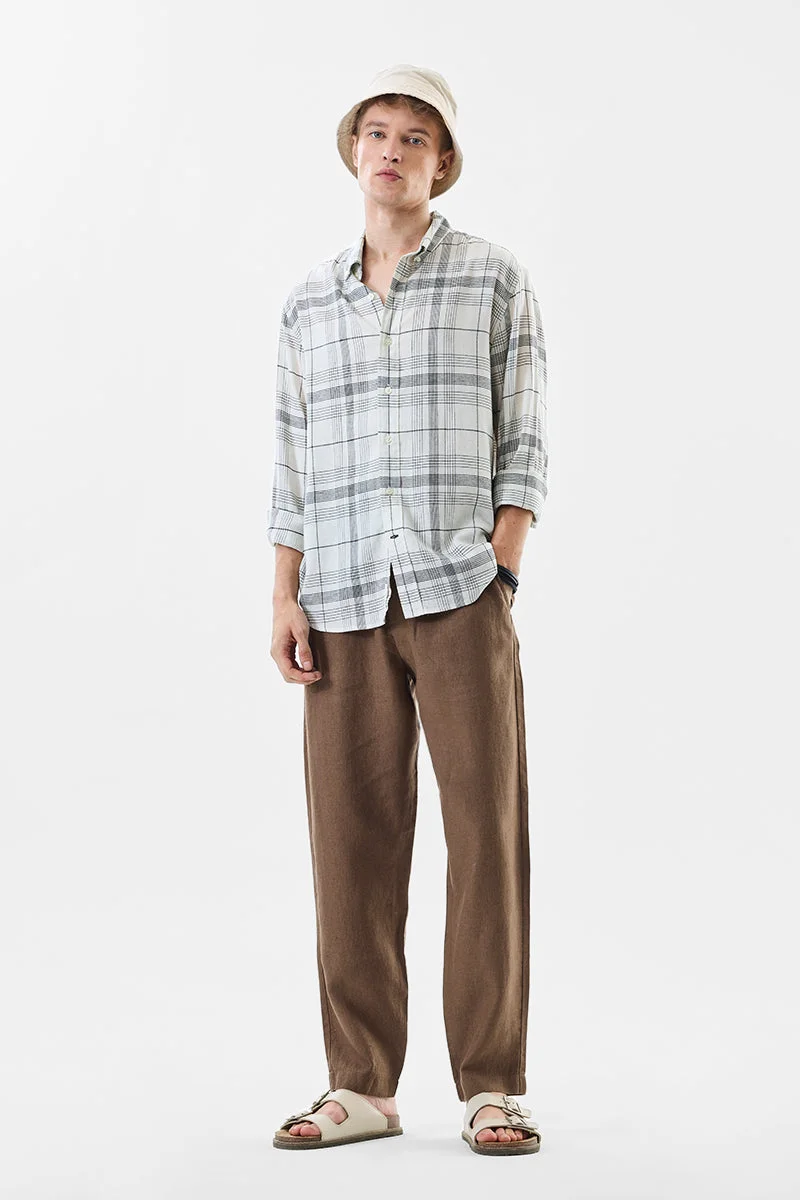 سنيتش 100% Linen Drawstring Trousers