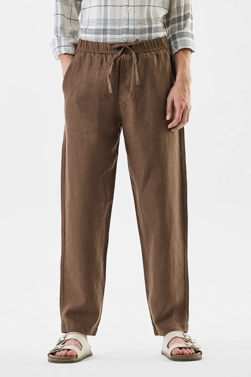 سنيتش 100% Linen Drawstring Trousers