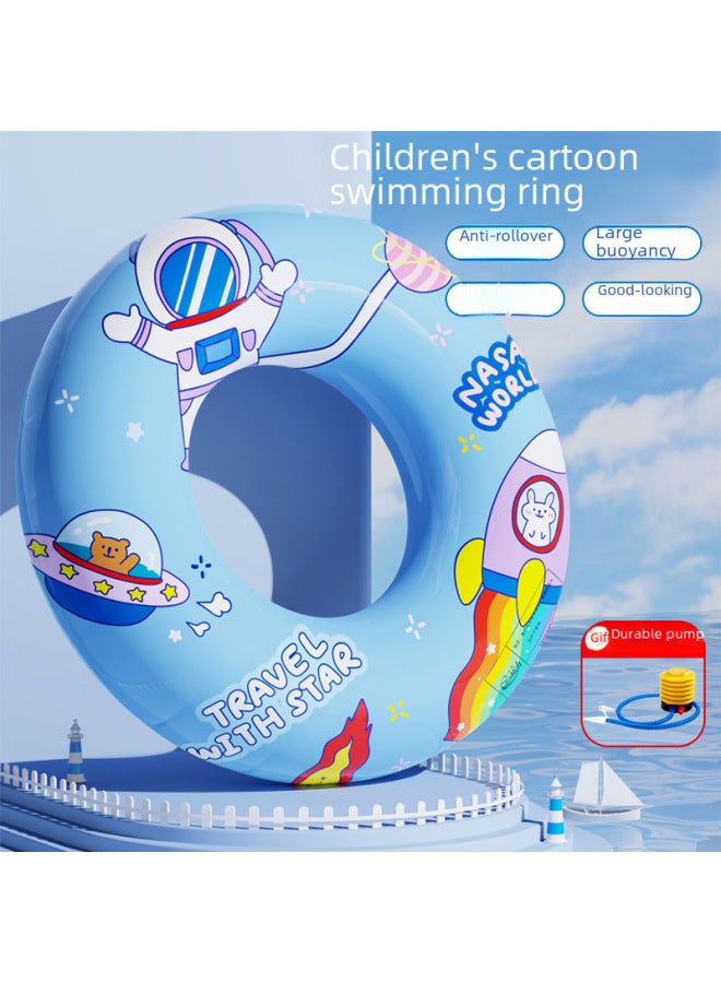 Generic Swimming Ring Children's Life Ring Anti-flip Girl Beginner Baby Swimming Ring Cartoon Inflatable Boy Underarm Ring-Outer Diameter After Inflation:50-Inner Diameter After Inflation:Astronaut (swimmin - Image 3