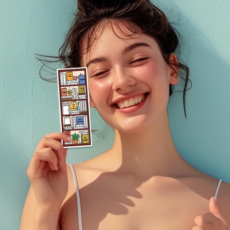 CHGCRAFT 4 Sheets 4 Styles Books Clear Stamps Labels Transparent Stamps Diary Silicone Clear Stamp Seals for DIY Scrapbooking Photo Album Decoration, 4.3Ã—6.3 inch - Image 3