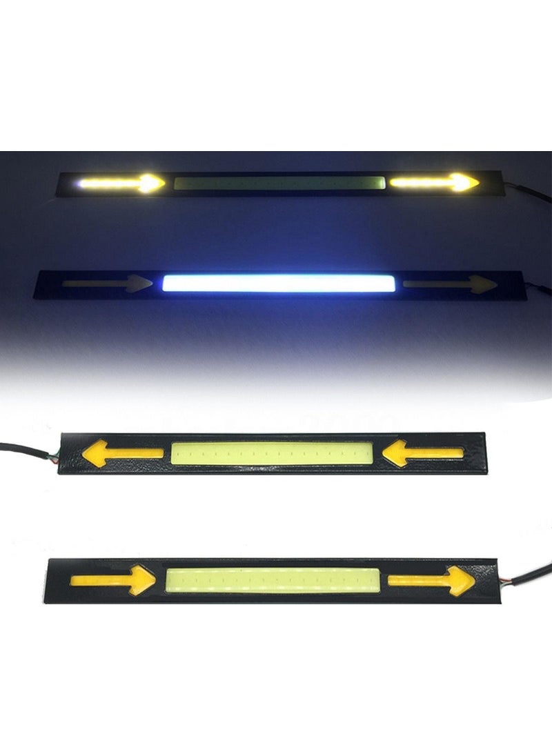 Techmaster Daytime Running Light Cob Drl Waterproof White Yellow Signal Thin  - Image 2